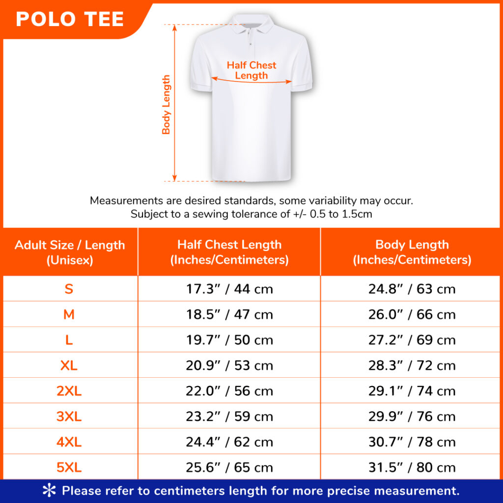 Spacebib Polo Tee Size