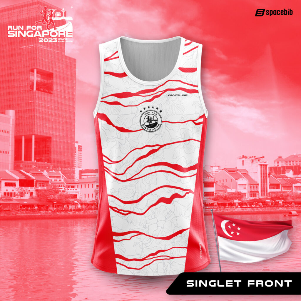Run For Singapore 2023 Official Race Singlet (White)